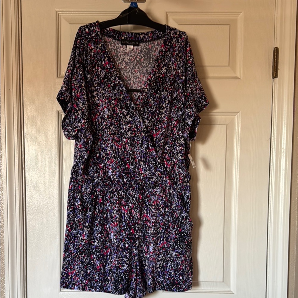 New Floral V-Neck Romper
